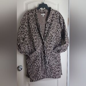 Maurices heavy animal print cardigan